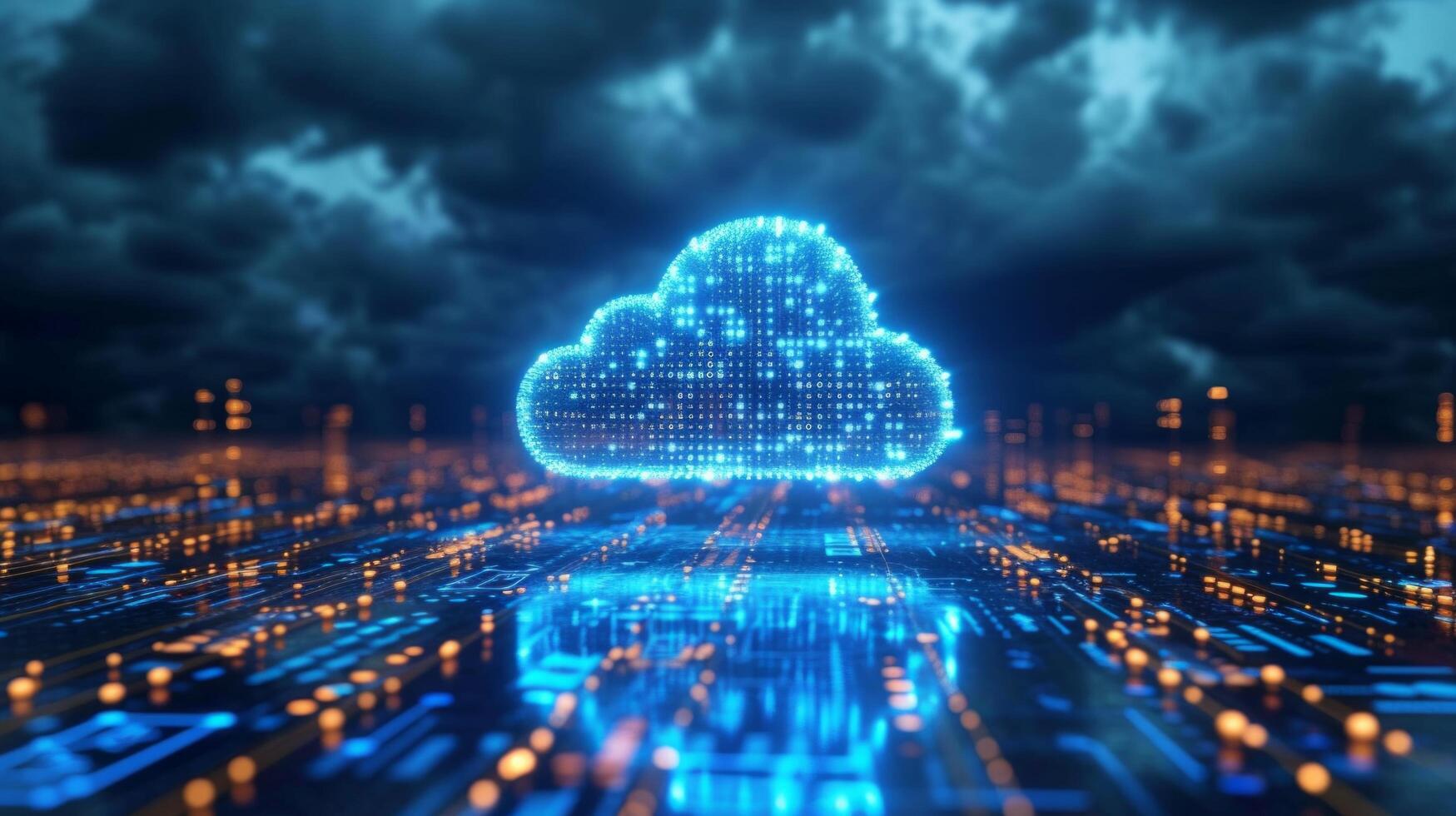 an abstract image of digital cloud