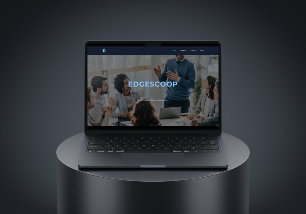 Edgescoop website mockup